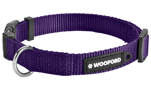 Essentielt Robust Hundehalsbånd i Nylon Lilla justerbar hundehalsbånd med solid sølv D-ring til hundetegn, komfortabel og holdbar letvægts nylon.