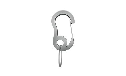 Sølv snap hook karabinhage med lille splitring, holdbar, 13x22mm, til at sikre hundetegn eller tilbehør på halsbånd.