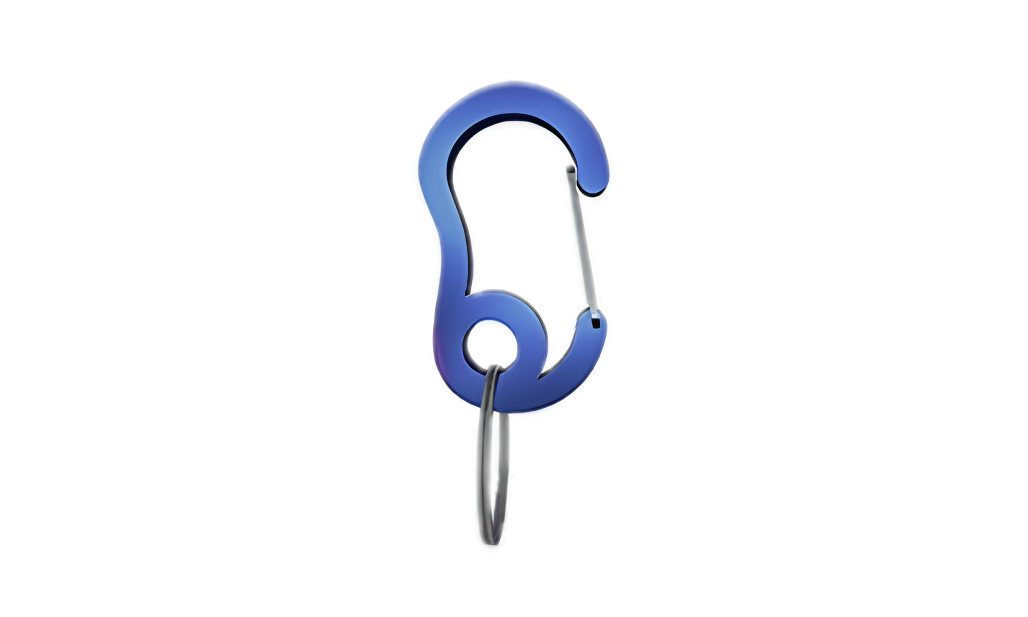 Luksus Karabinhage Blåt snap hook karabinhage med lille splitring, holdbar, 13x22mm, til at sikre hundetegn eller tilbehør på halsbånd.