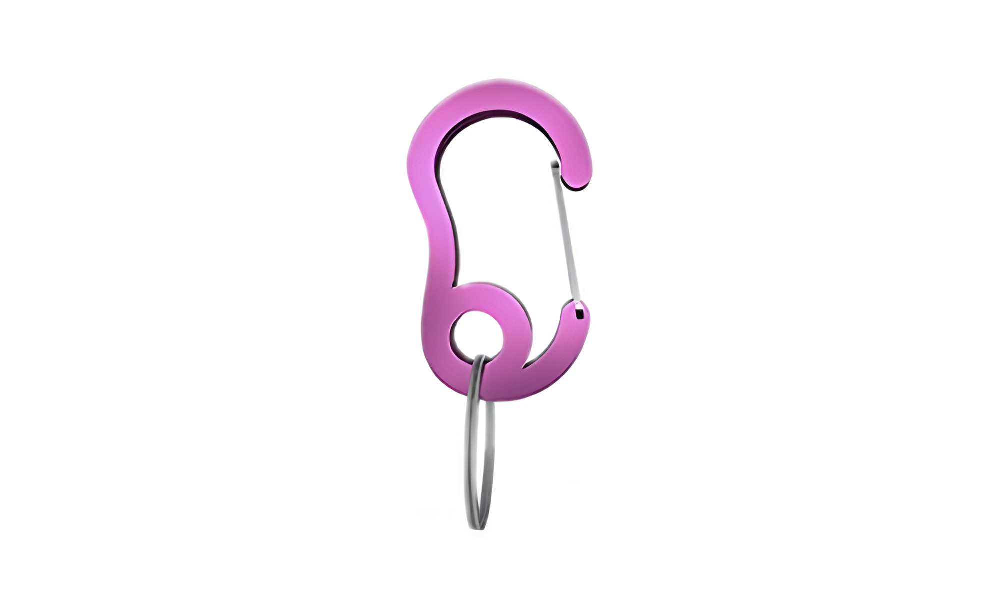 Luksus Karabinhage Lyserødt snap hook karabinhage med lille splitring, holdbar, 13x22mm, til at sikre hundetegn eller tilbehør på halsbånd.
