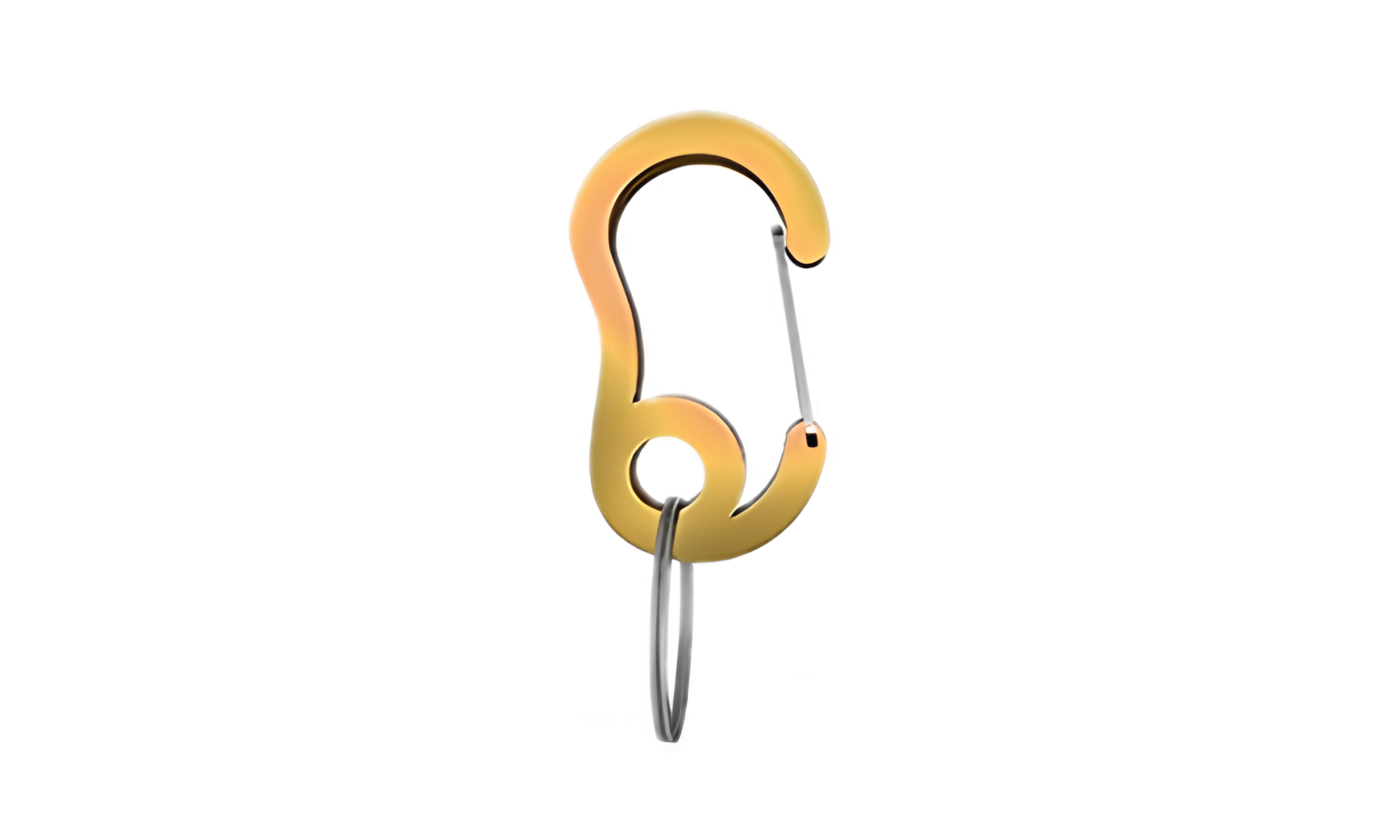 Luksus Karabinhage Gult snap-hagekrog karabinhage med lille splitring, holdbar, 13x22mm, til fastgørelse af hundetegn eller tilbehør.