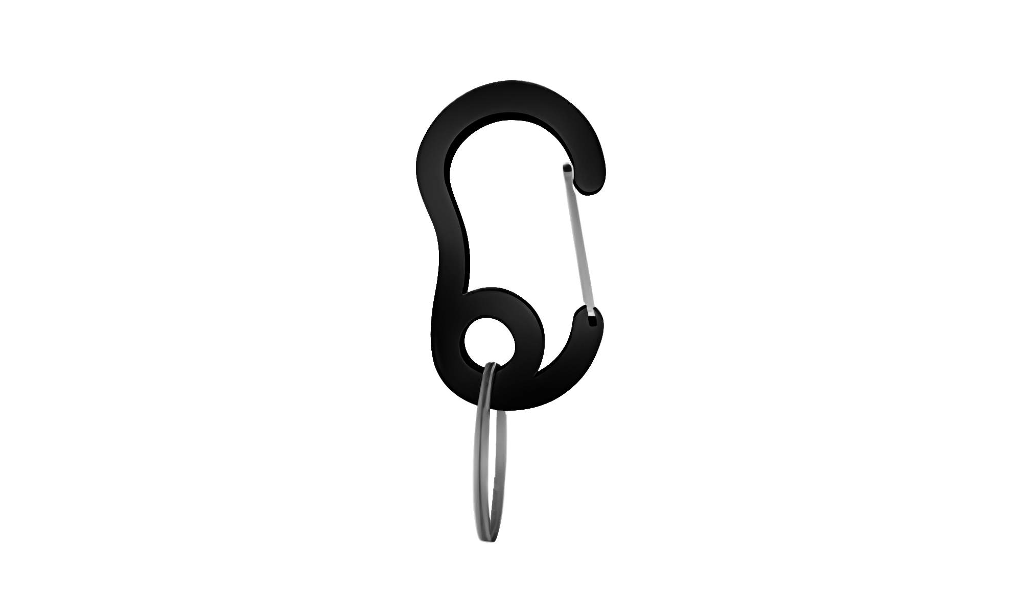 Luksus Karabinhage Sort snap hook karabinhage med lille splitring, holdbar, 13x22mm, til at sikre hundetegn eller tilbehør til halsbånd.