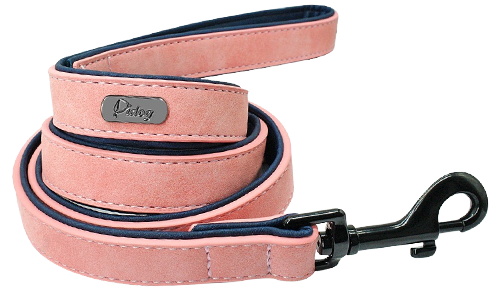 Lys pink luksuriøs fløjlshundeline, 120 cm lang og nem at holde, med en robust metalkrog, designet til en behagelig gåtur.