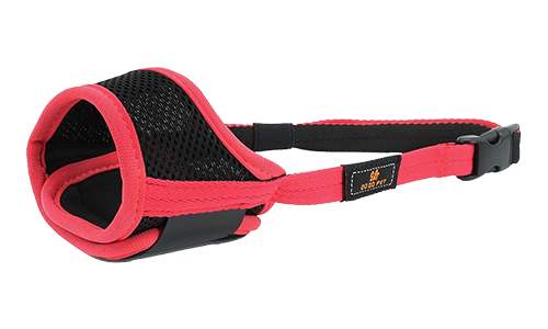Blød polstret justerbar hundemundkurv Blød polstret justerbar hundesnor i pink letvægtsnylon, designet for komfort og sikker pasform.