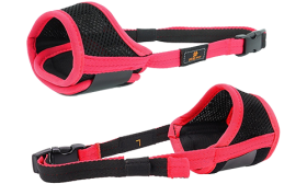 Blød polstret justerbar hundesnor i pink letvægtsnylon, holdbart og nemt at rengøre.