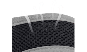 Blød polstret justerbar hundesnor i gråt letvægtsnylon med ultrastærk rem for sikker pasform.