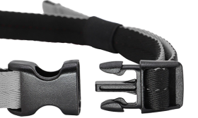 Blød polstret justerbar hundesnor i gråt letvægtsnylon med robust spænde for hundens komfort.