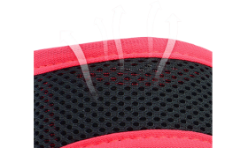 Blød polstret justerbar hundesnor i pink letvægtsnylon med ultrastærk rem for sikker pasform.