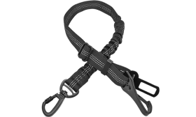 Sort refleks sikkerhedssnor til bil, 55-65 cm lang, justerbar strop i højt synligt refleksmateriale