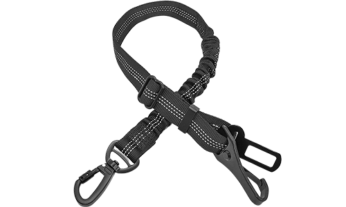 Sort refleks sikkerhedssnor til bil, 55-65 cm lang, justerbar strop i højt synligt refleksmateriale