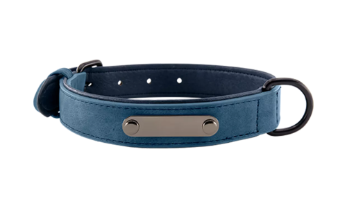 Luksus indgraveret hundehalsbånd i fløjl