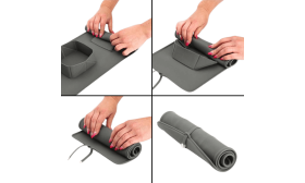 Sammenfoldelig Hundeskål til Rejsen - 1200 ml dobbelt foldbar fodermåtte