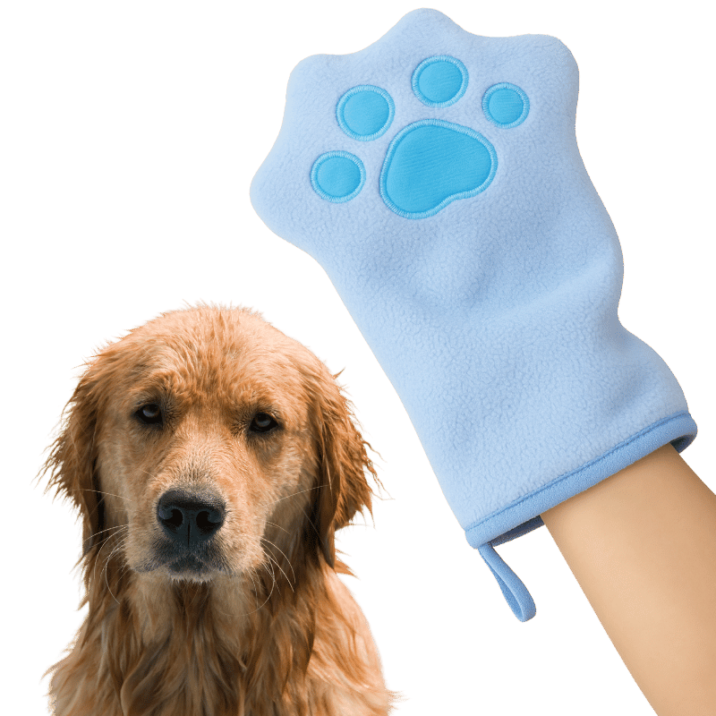 Microfiber Håndklæde til Hund & Kat – Blød Tørrehandske i Koral-Fleece