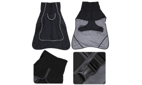 Reflekterende vandtæt hundejakke med varm fleeceforing