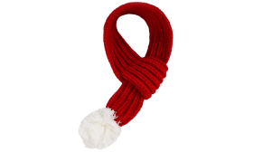 Varm strikket julestrikket halstørklæde til hund – festligt halsbåndstilbehør