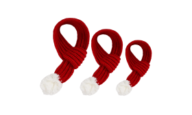 Varm strikket julestrikket halstørklæde til hund – festligt halsbåndstilbehør