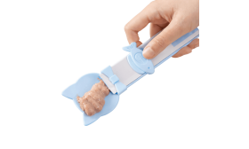 3-pak katte-ske med trykfunktion – til cremede godbidder og vådfoder