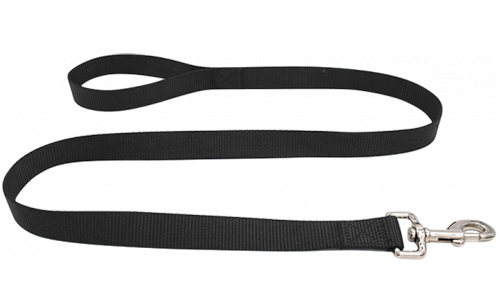 Holdbar sort nylon hundesnor 120 cm, nem at rengøre, holdbart materiale og sikker med en solid sølvlås.