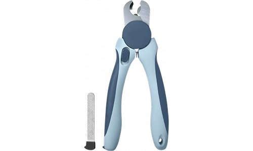 Negleklipper Til Kæledyr Blåt hunde negleklipper med ergonomiske håndtag og sikkerhedsskrue, med metal neglefil, egnet til hunde og katte.